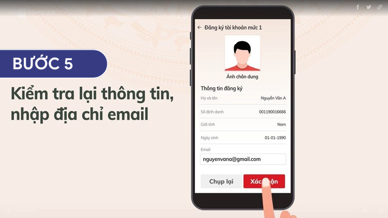 Đăng ký tài khoản định doanh điện tử ở mức 1