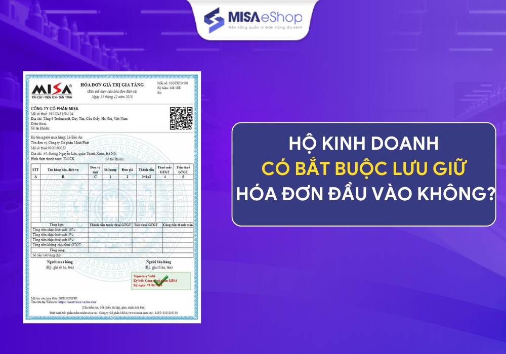 hkd có bắt buộc dùng hóa đơn đầu vào không