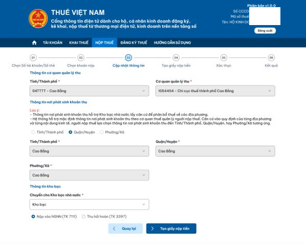 Cách nộp thuế điện tử hộ kinh doanh qua Cổng thông tin điện tử
