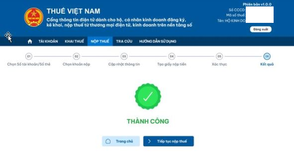 Cách nộp thuế điện tử hộ kinh doanh qua Cổng thông tin điện tử