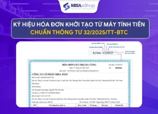 Quy định ký hiệu hóa đơn khởi tạo từ máy tính tiền chuẩn Thông tư 32/2025/TT-BTC Quy định ký hiệu hóa đơn khởi tạo từ máy tính tiền