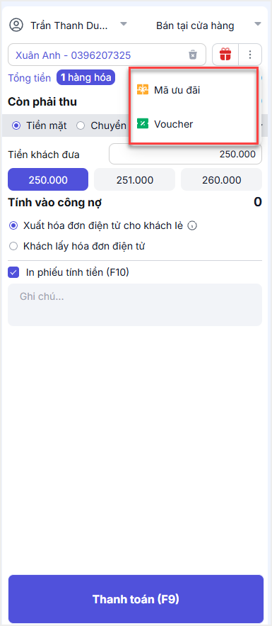 hướng dẫn kê khai thuế và xuất hóa đơn trên máy pos bán hàng