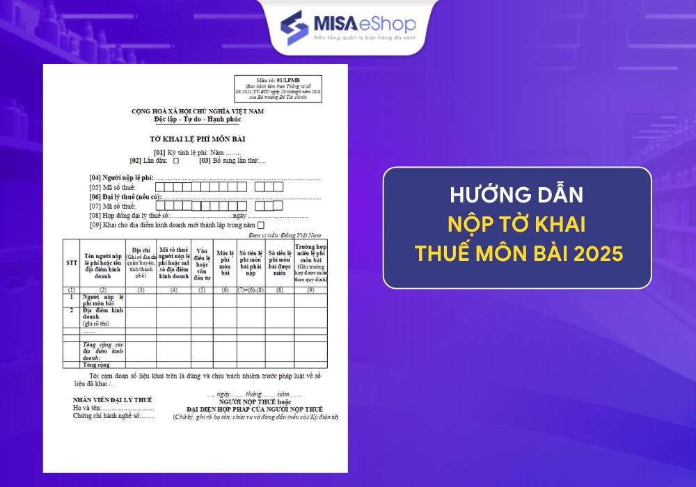 nộp tờ khai thuế môn bài