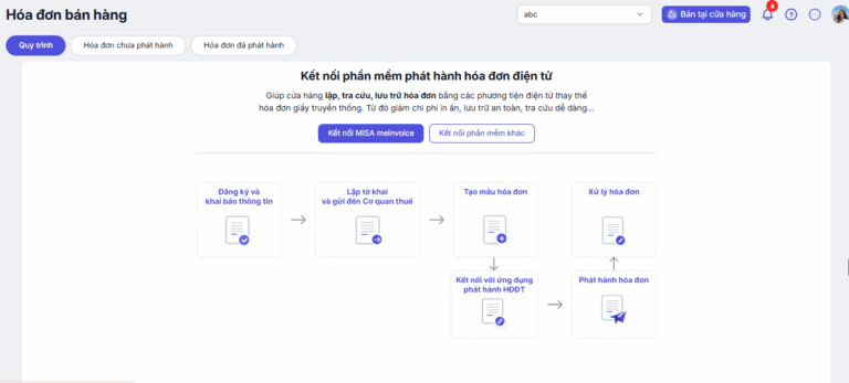 Xuất hóa đơn điện tử từ máy tính tiền