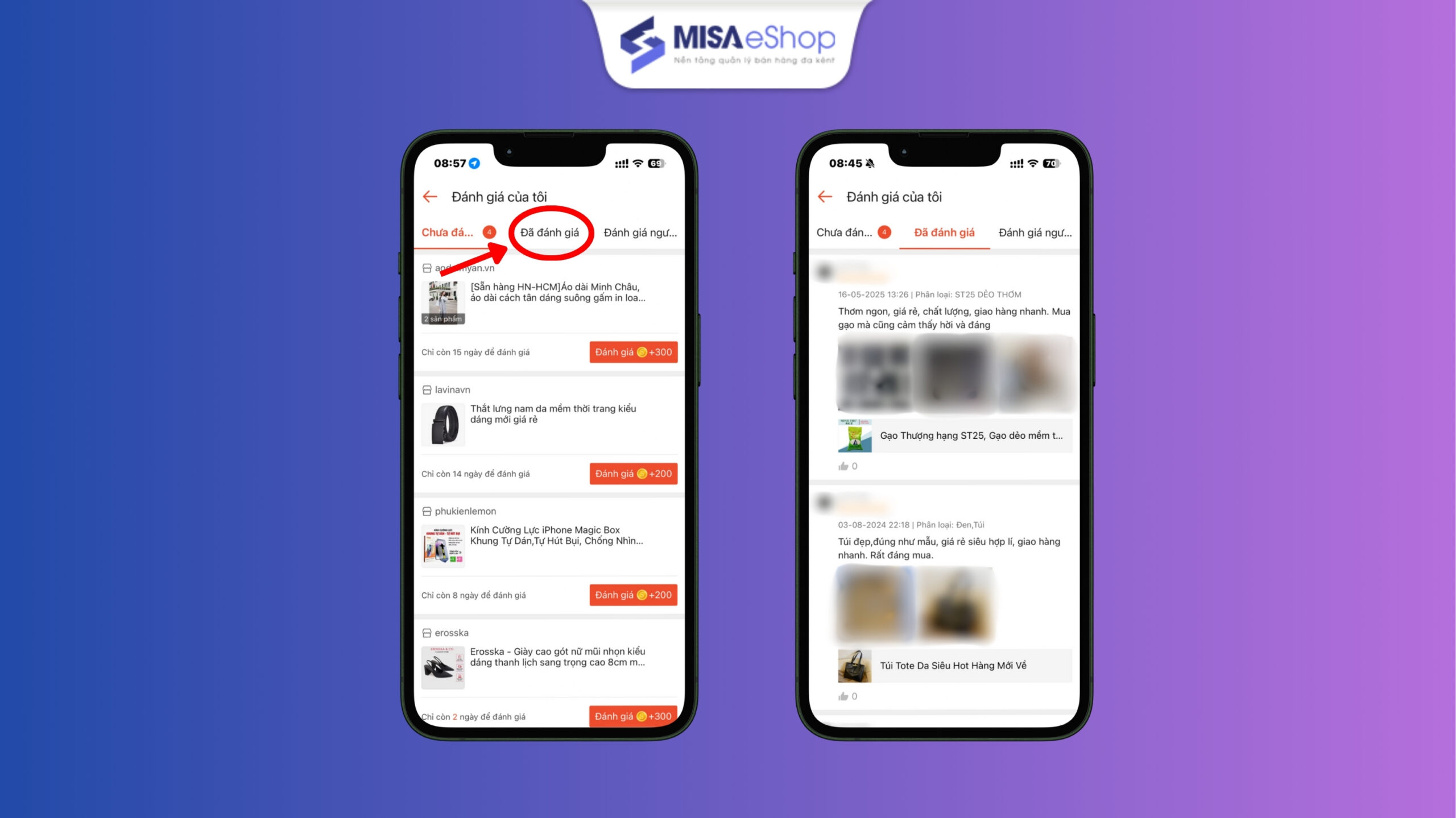Cách sửa đánh giá Shopee B2