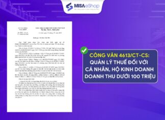 Công văn 4613/CT-CS quản lý thuế đối với cá nhân, hộ kinh doanh doanh thu dưới 100 triệu Công văn 4613 hướng dẫn quản lý thuế cho HKD dưới 100 triệu