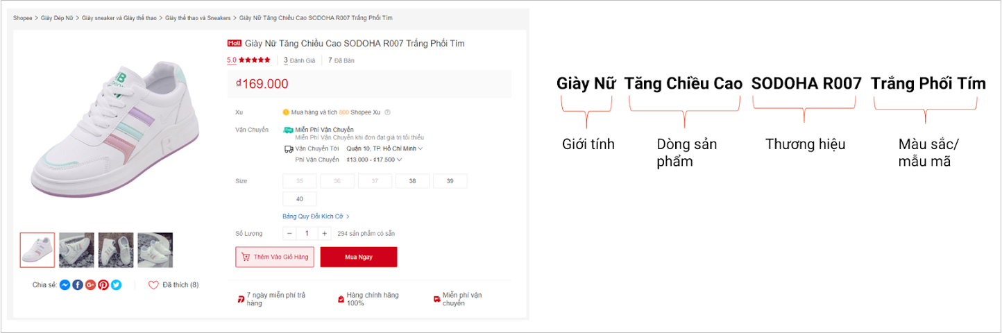 đặt tên sản phẩm chuẩn seo cảu shopee