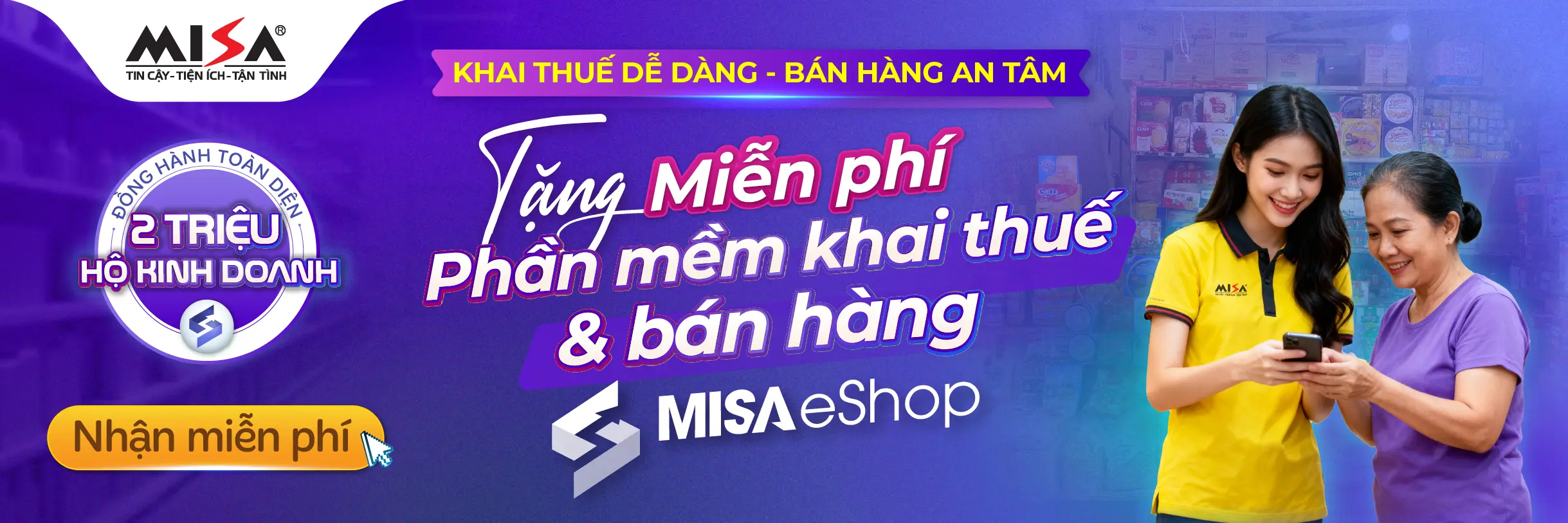 Tặng miễn phí phần mềm MISA eShop