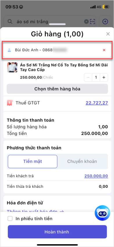 Hướng dẫn lên đơn hàng trên điện thoại