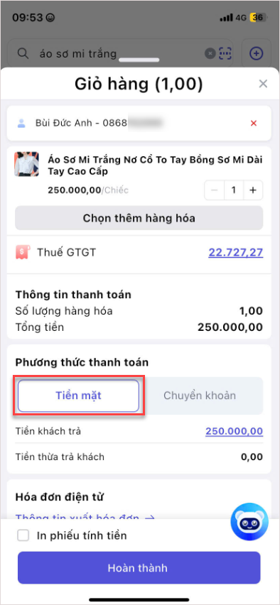 Hướng dẫn lên đơn hàng trên điện thoại