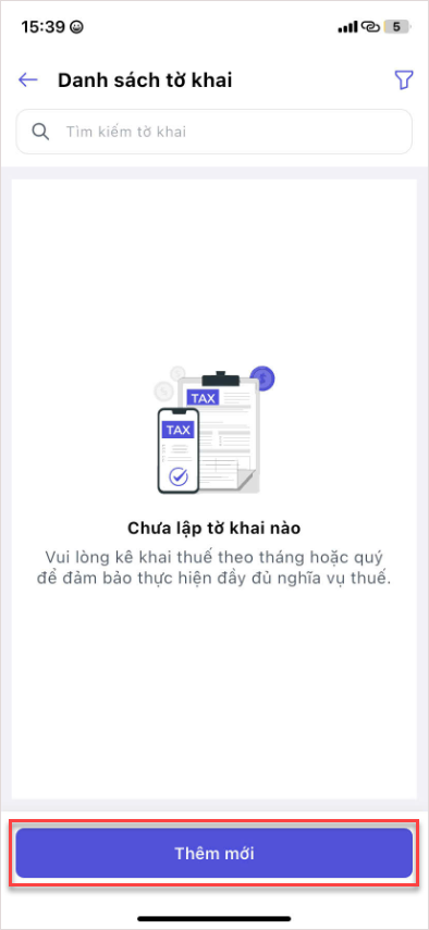 Hướng dẫn kê khai thuế trên điện thoại