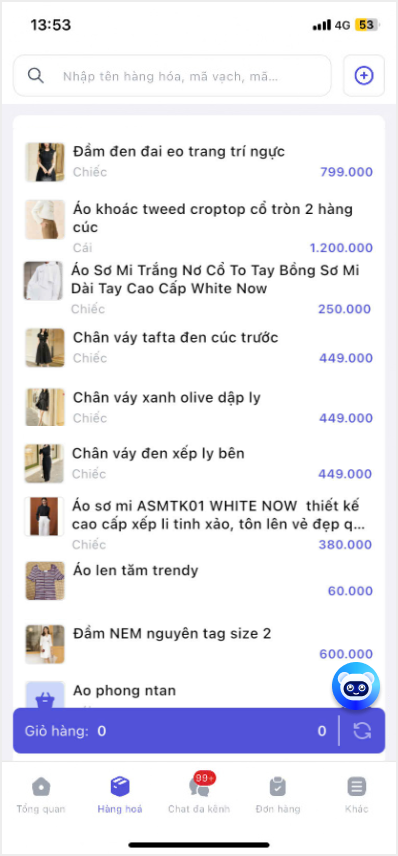 Hướng dẫn thiết lập ngành hàng kinh doanh trên điện thoại