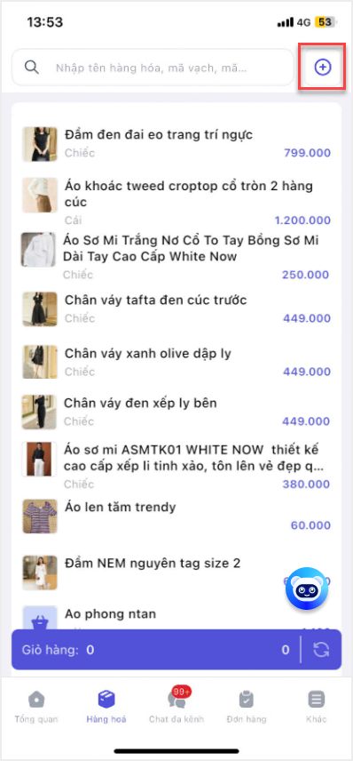 Hướng dẫn thiết lập ngành hàng kinh doanh trên điện thoại