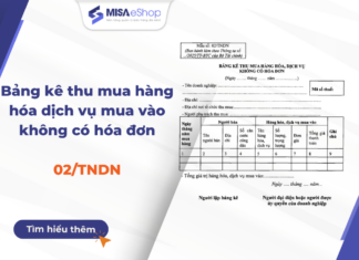 Mẫu 02/TNDN: Bảng kê thu mua hàng hóa dịch vụ mua vào không có hóa đơn 2026 Mẫu 02/TNDN