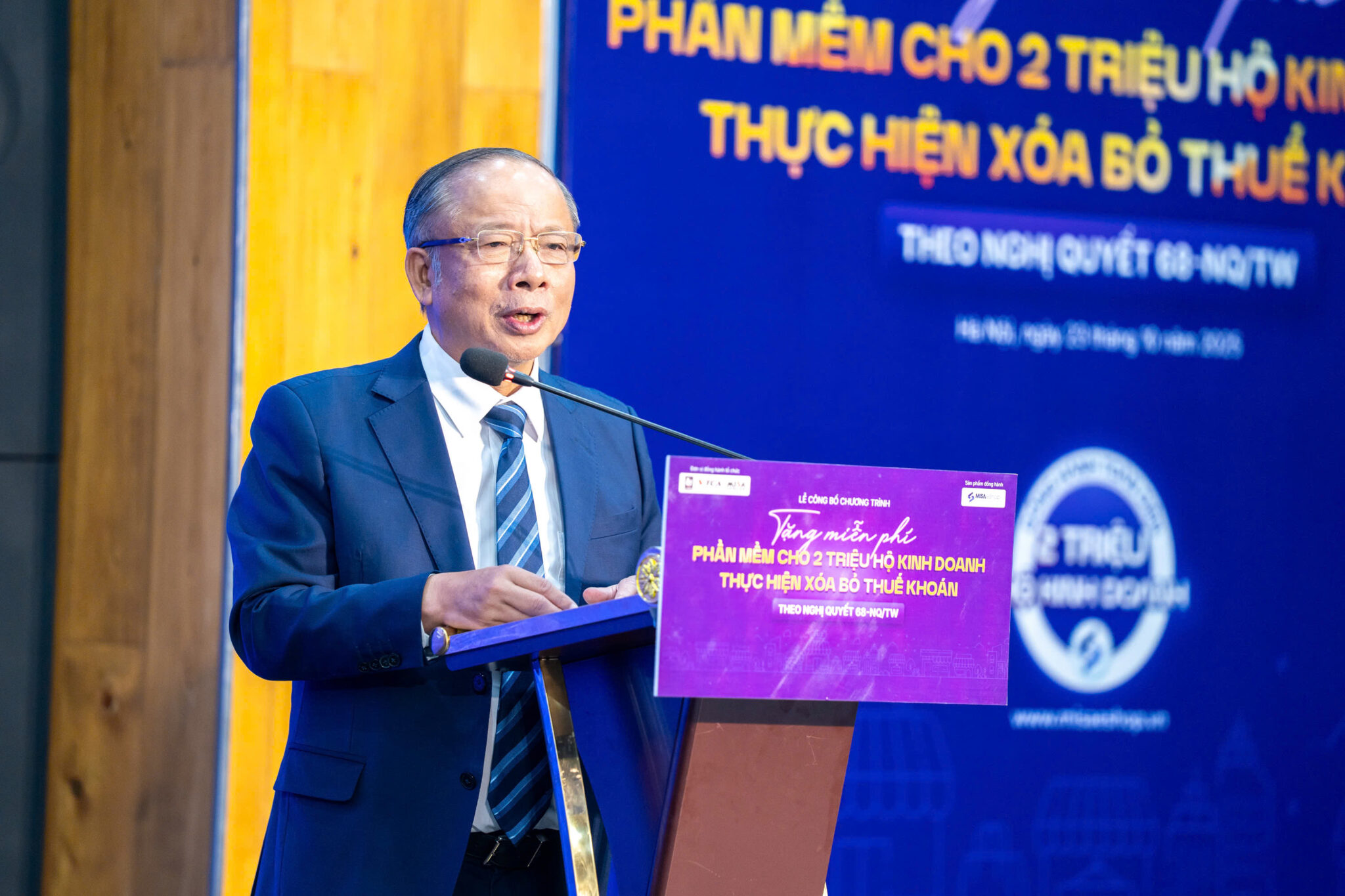 Ông Nguyễn Văn Thân – Đại biểu Quốc hội khóa XIV, Chủ tịch VINASME phát biểu tại sự kiện.