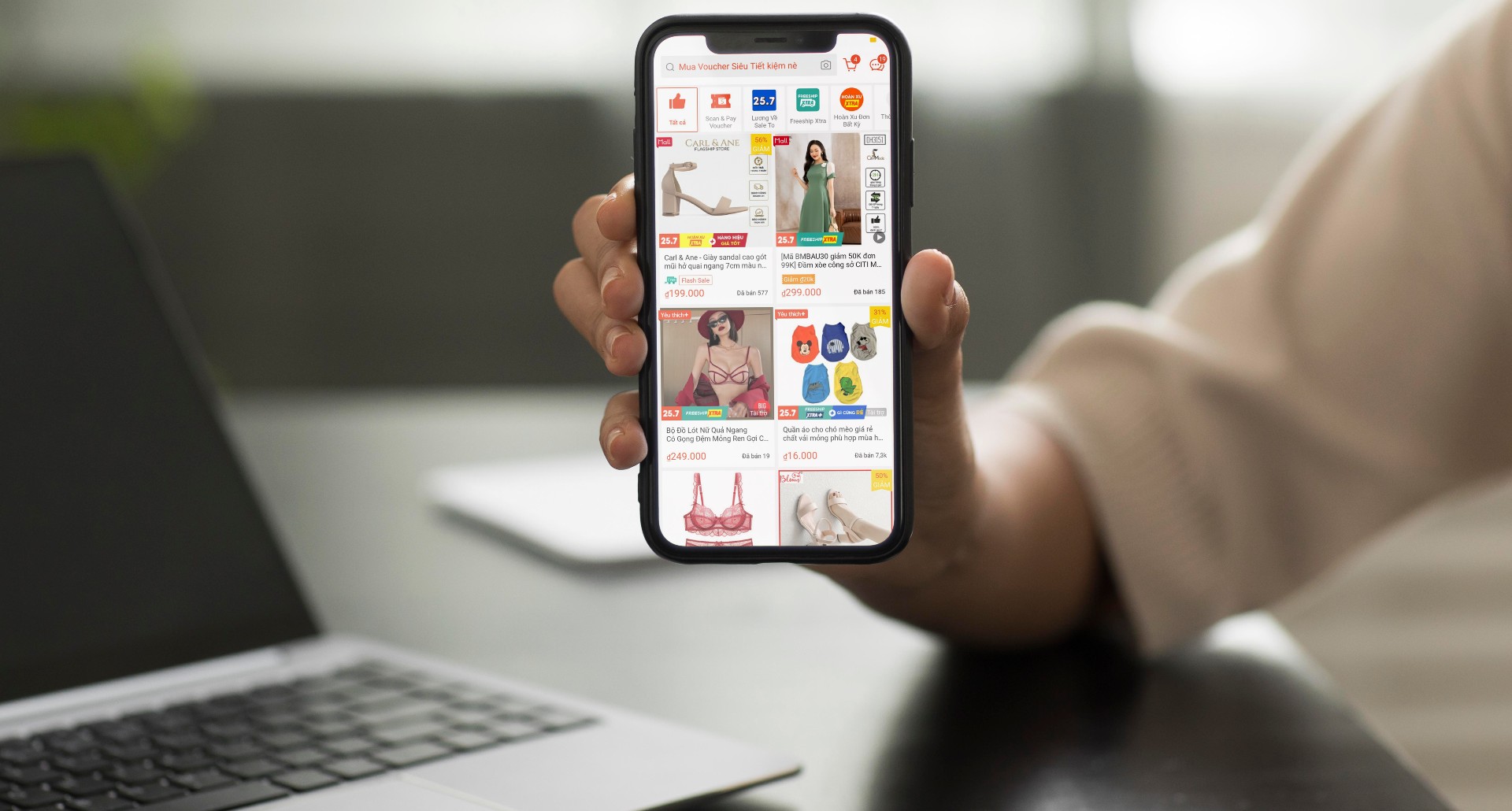 thuật toán tìm kiếm của shopee