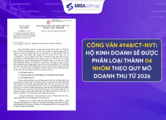 Công văn 4948/CT-NVT: Hộ kinh doanh sẽ được phân loại thành 04 nhóm theo quy mô doanh thu từ 2026 Công văn 4948/CT-NVT: Hộ kinh doanh sẽ được phân loại thành 04 nhóm theo quy mô doanh thu từ 2026