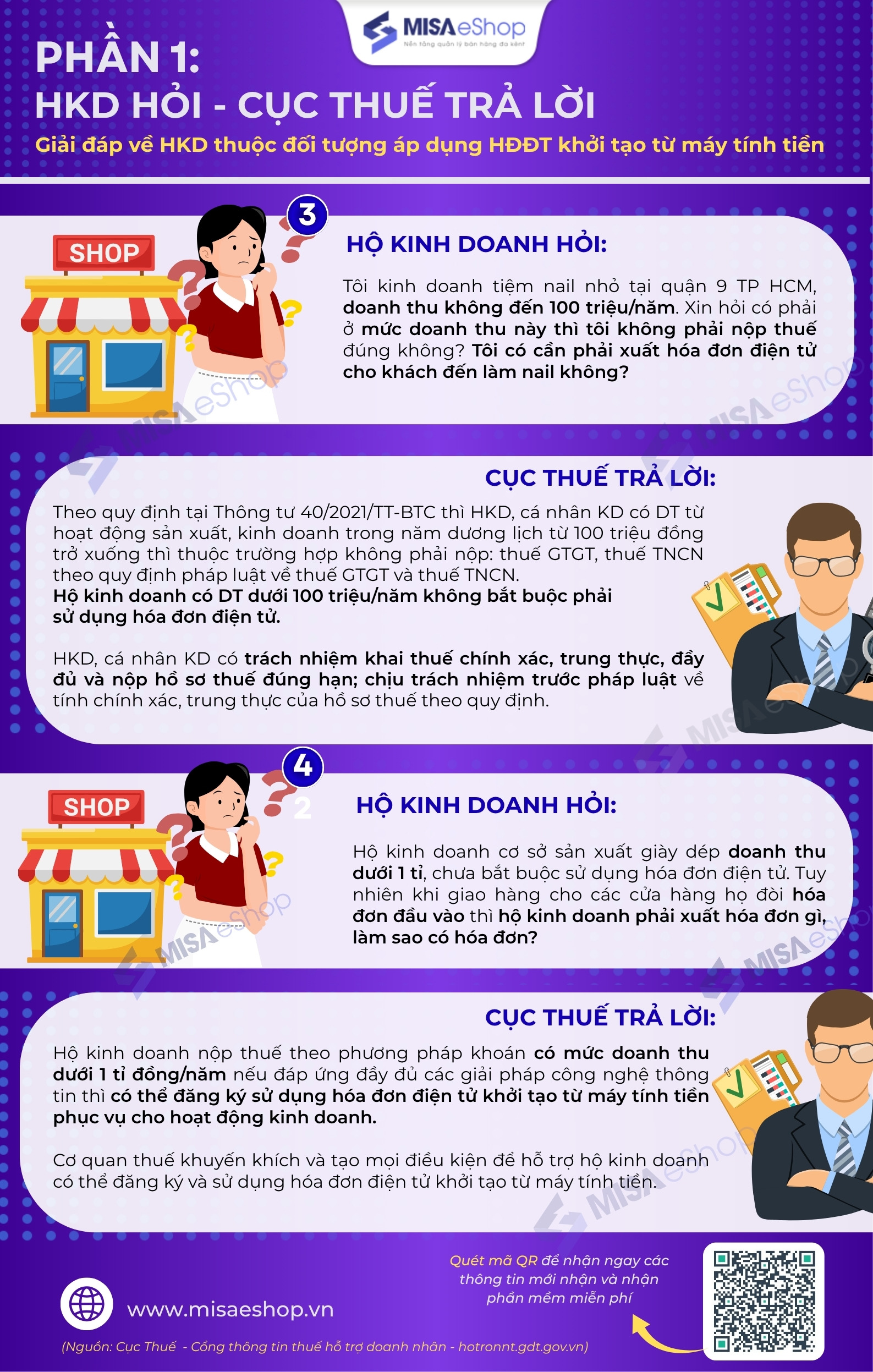 Giải đáp về HKD thuộc đối tượng áp dụng HĐĐT khởi tạo từ máy tính tiền