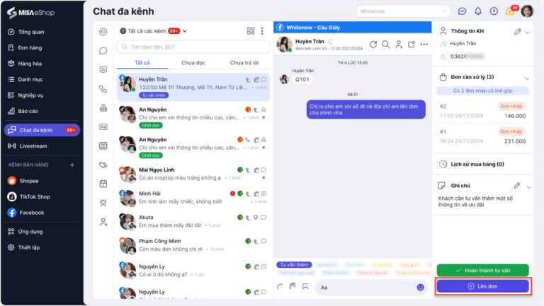 phần mềm quản lý đơn hàng