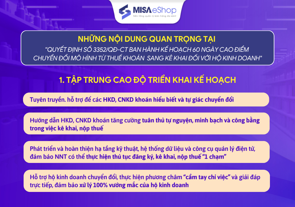 Những nội dung quan trọng tại Quyết định số 3352/QĐ-CT