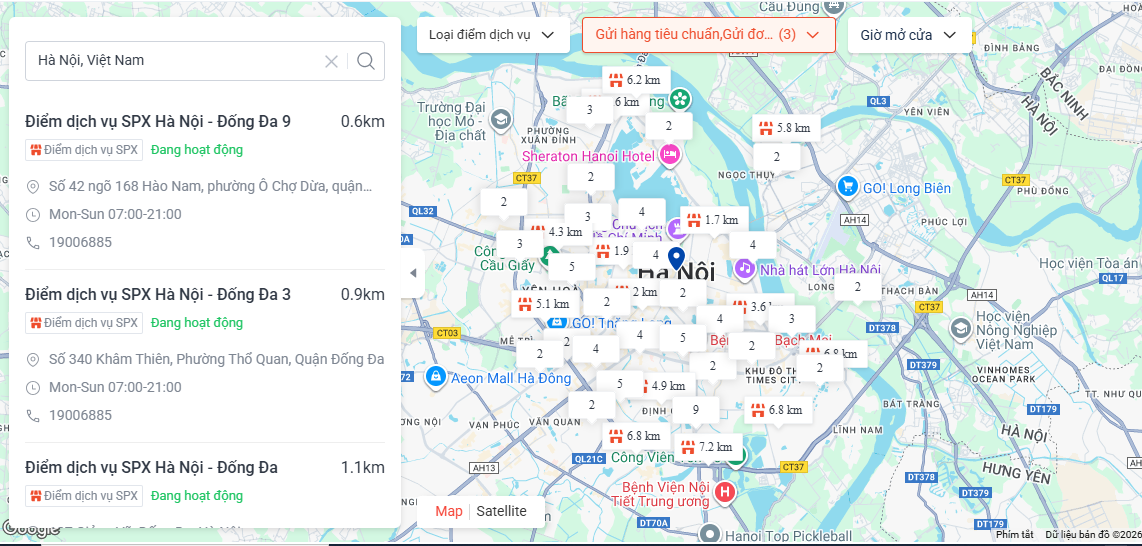 Danh sách bưu cục Shopee Express tại Hà Nội Đà Nẵng TPHCM và toàn quốc