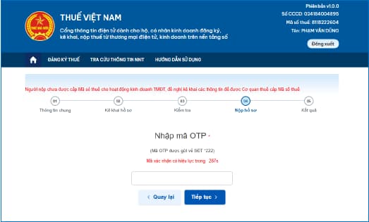 Đăng ký mã số thuế 888 cho chủ shop online