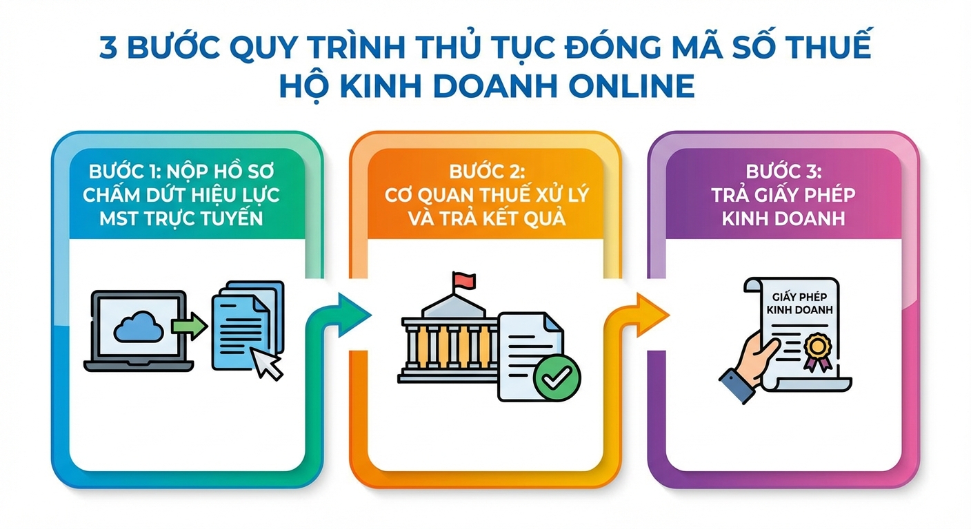 quy trình thủ tục đóng mã số thuế hộ kinh doanh online