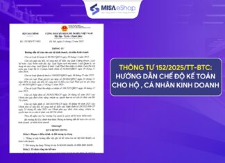 Thông tư 152/2025/TT-BTC: Hướng dẫn chế độ kế toán cho hộ kinh doanh, cá nhân kinh doanh Thông tư 152/2025/TT-BTC: Hướng dẫn chế độ kế toán cho hộ kinh doanh, cá nhân kinh doanh