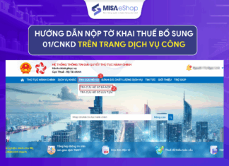 Hướng dẫn nộp tờ khai thuế bổ sung 01/CNKD trên trang Dịch vụ công Hướng dẫn nộp tờ khai thuế bổ sung 01/CNKD trên trang Dịch vụ công