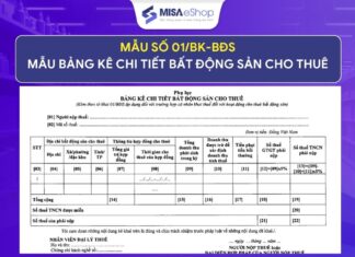 Mẫu số 01/BK-BĐS bảng kê chi tiết bất động sản cho thuê mẫu bảng kê chi tiết bất động sản cho thuê