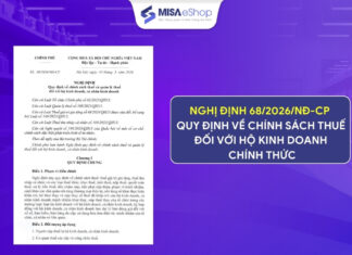 Nghị định 68/2026/NĐ-CP về quản lý thuế đối với hộ, cá nhân kinh doanh Nghị định 68/2026/NĐ-CP về chính sách thuế và quản lý thuế đối với hộ kinh doanh, cá nhân kinh doanh