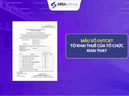 Mẫu số 01/TCKT tờ khai thuế của tổ chức khai thay theo Thông tư 89/2026/TT-BTC