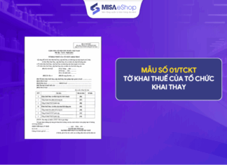 Mẫu số 01/TCKT tờ khai thuế của tổ chức khai thay theo Thông tư 18/2026/TT-BTC