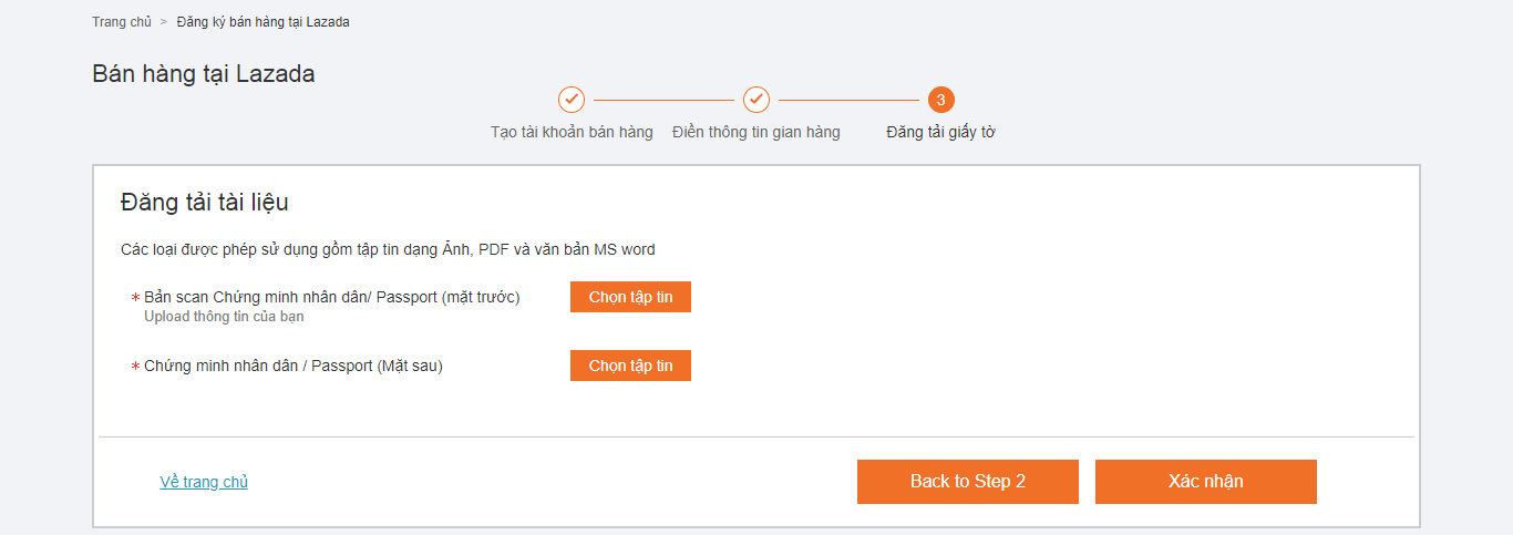 Các bước đăng ký bán hàng trên Lazada
