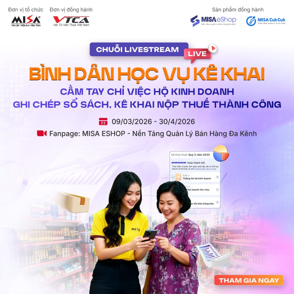 Lịch livestream giải đáp thắc mắc của Thuế cho hộ kinh doanh