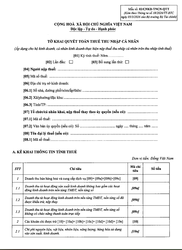 Mẫu số 02/CNKD-TNCN-QTT