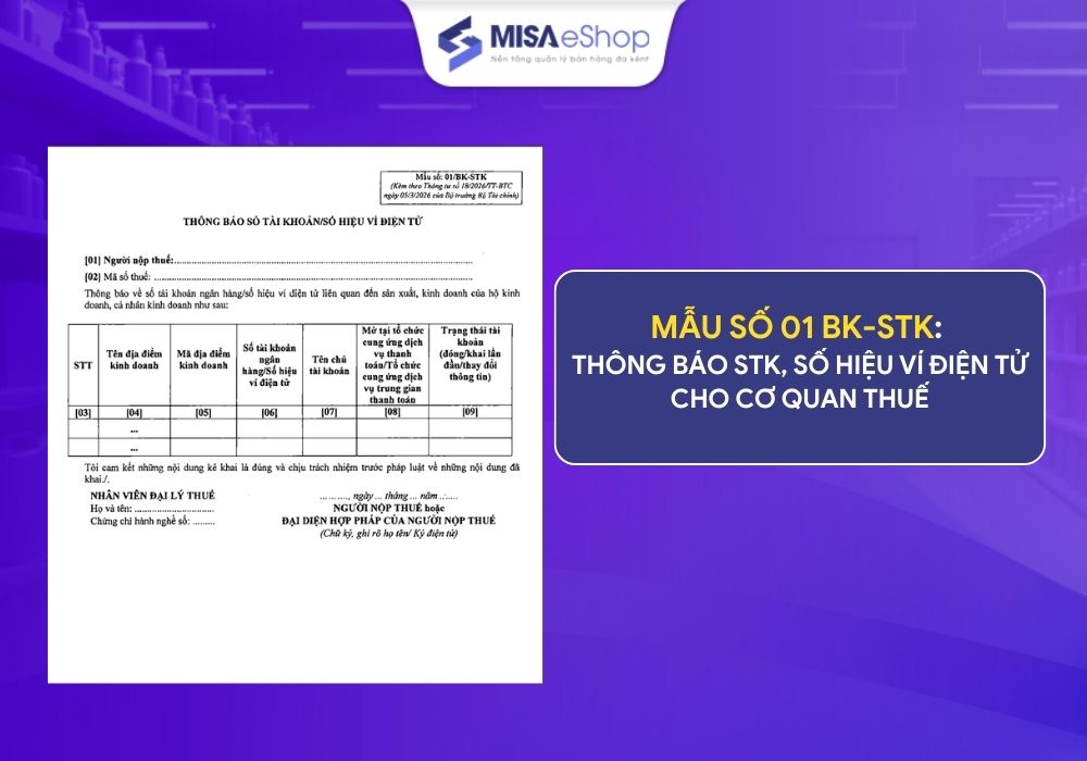 mau-so-01 BK-STK mẫu số 01-BK-STK thông báo số tài khoản ban hành kèm thông tư 18/2026/TT-BTC