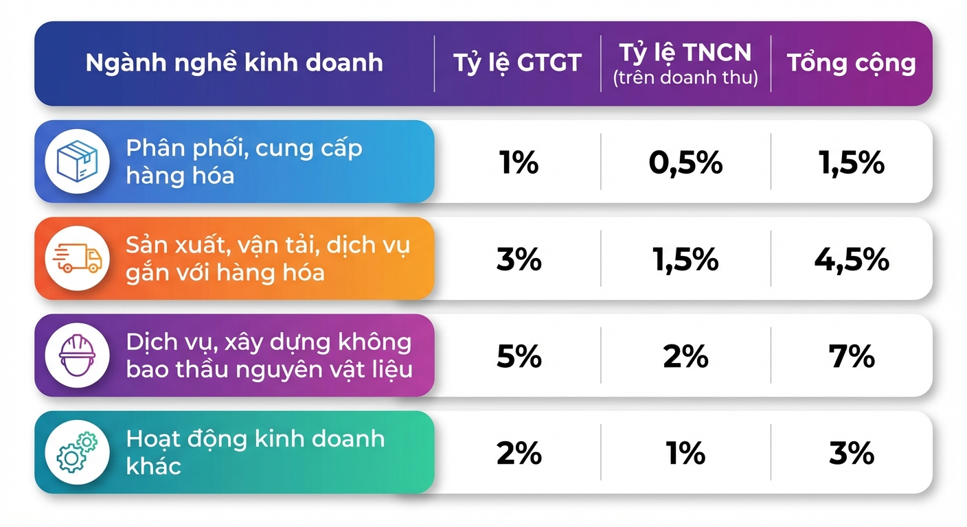 bảng thuế suat hkd