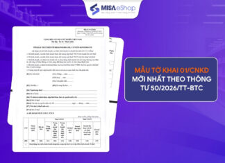 Mẫu số 01/CNKD mới nhất theo Thông tư 50/2026/TT/BTC thay thế Thông tư 18/2026/TT-BTC tờ khai thuế 01/CNKD