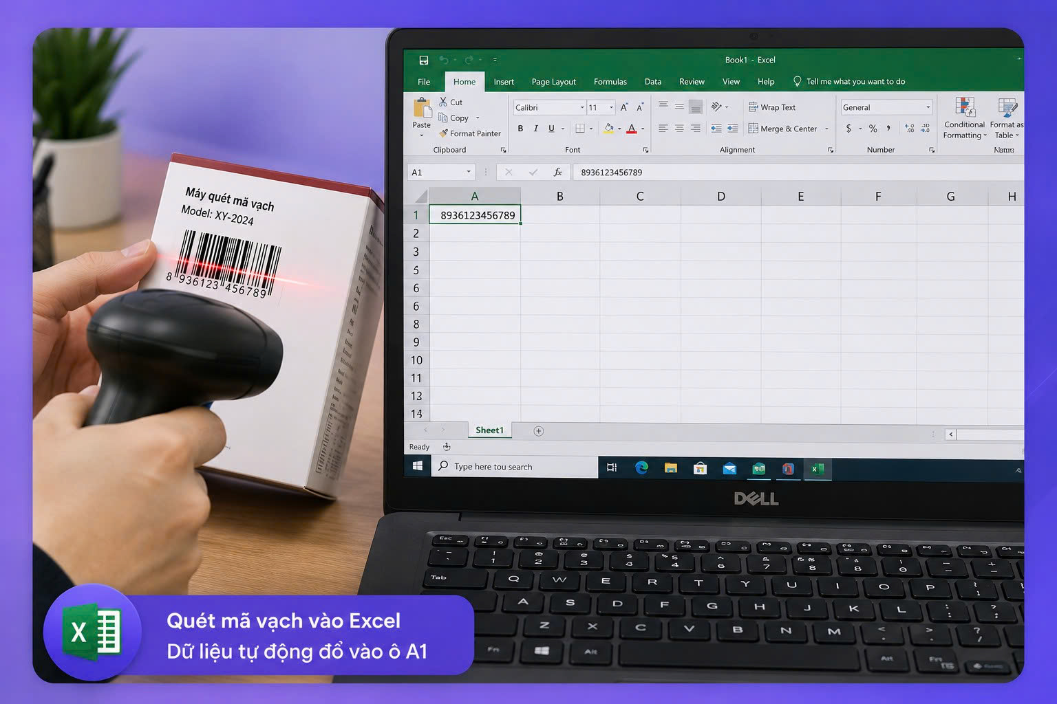 Cách cài đặt máy quét mã vạch trên máy tính, điện thoại và Excel
