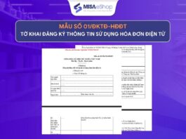 Mẫu số 01/ĐKTĐ-HĐĐT tờ khai đăng ký thông tin sử dụng hóa đơn điện tử mới nhất mẫu số 01/ĐKTĐ- HĐĐT