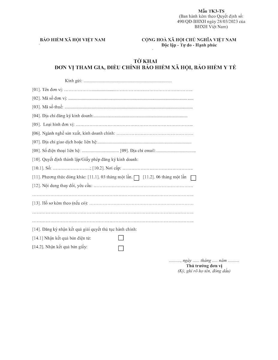 Mẫu TK3-TS