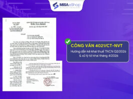 Công văn 4021/CT-NVT hướng dẫn kê khai thuế TNCN Q2/2026 & xử lý tờ khai tháng 4/2026 theo Nghị quyết 66.16/2026/NQ-CP Công văn 4021/CT-NVT