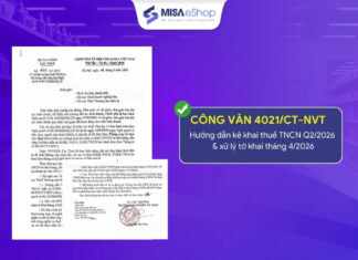 Công văn 4021/CT-NVT hướng dẫn kê khai thuế TNCN Q2/2026 & xử lý tờ khai tháng 4/2026 theo Nghị quyết 66.16/2026/NQ-CP Công văn 4021/CT-NVT