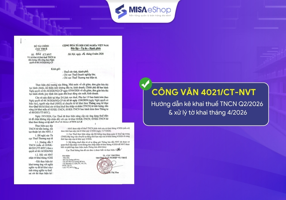 Công văn 4021/CT-NVT