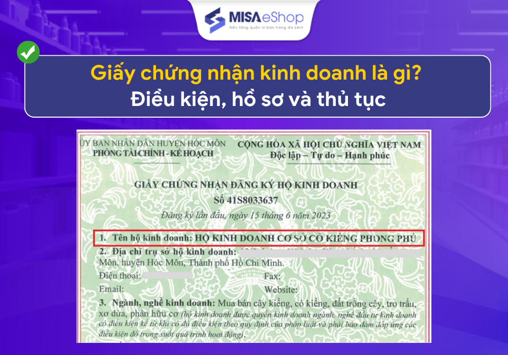 giấy chứng nhận kinh doanh