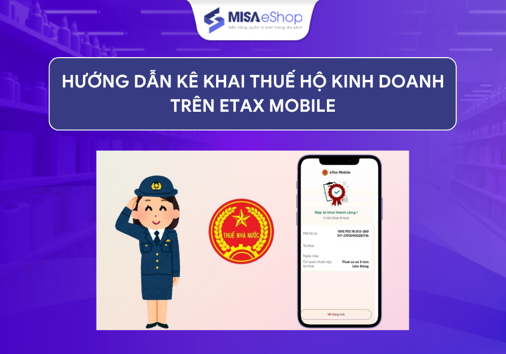 kê khai thuế hộ kinh doanh trên etax mobile