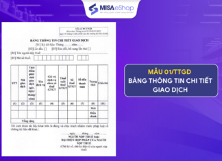 Mẫu 01/TTGD – Bảng thông tin chi tiết giao dịch mẫu 01/TTGD